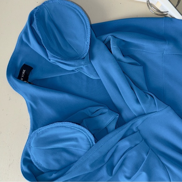 Jones New York Blue Capsleeve Dress Size 4 Work Cocktail Party - Picture 9 of 9